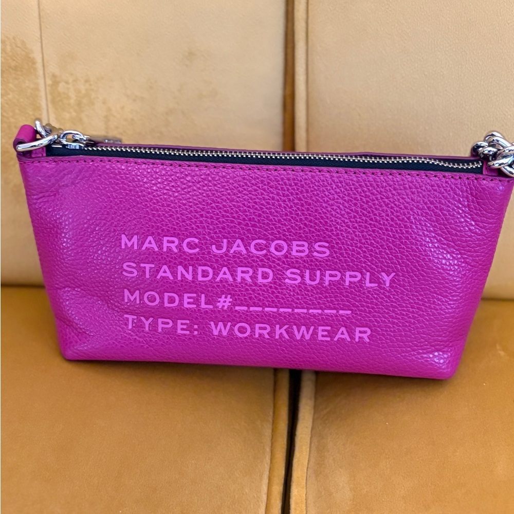 Marc Jacobs Fuchsia Leather Wristlet
